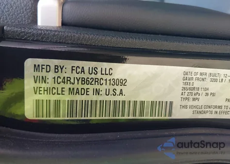 2024 Jeep Grand Cherokee 4Xe z USA, uszkodzony, nr VIN 1C4RJYB62RC113092